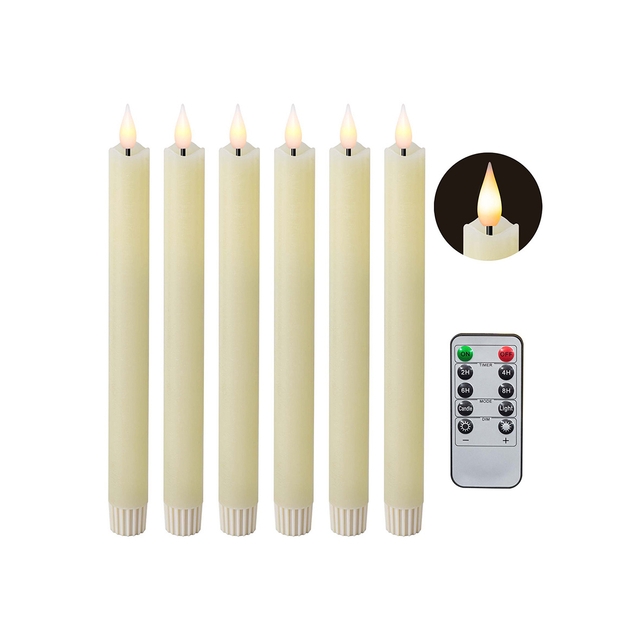 Ivory-Flameless-Taper-Candles