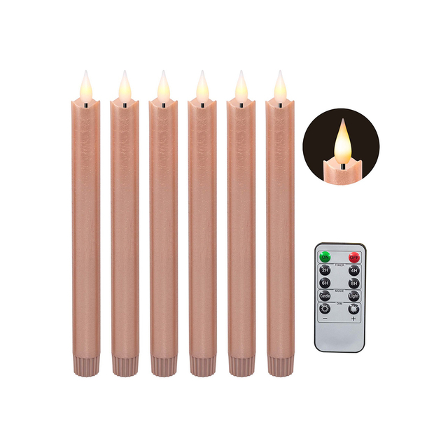 Rose-Gold-Flameless-Taper-Candles
