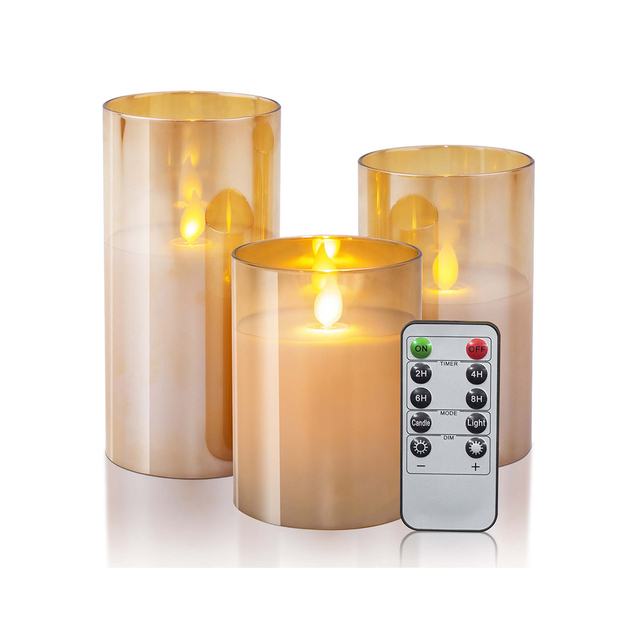 Gold-Glass-Flameless-Candles