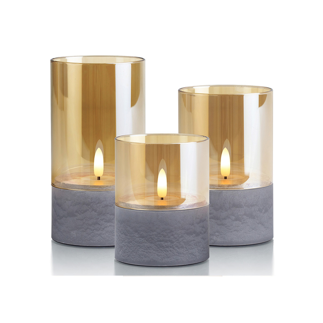 Gold-Marbling-Glass-Flameless-Candles