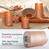 Yongmao Flickering Flameless Candles, Battery Operated Pillar Real Wax LED Electric Candle with 10-Key Remote and Timer for Home Decoration D3 x H4 5" 6" Set of 3(Rose Gold