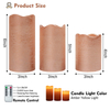 Yongmao Flickering Flameless Candles, Battery Operated Pillar Real Wax LED Electric Candle with 10-Key Remote and Timer for Home Decoration D3 x H4 5" 6" Set of 3(Rose Gold